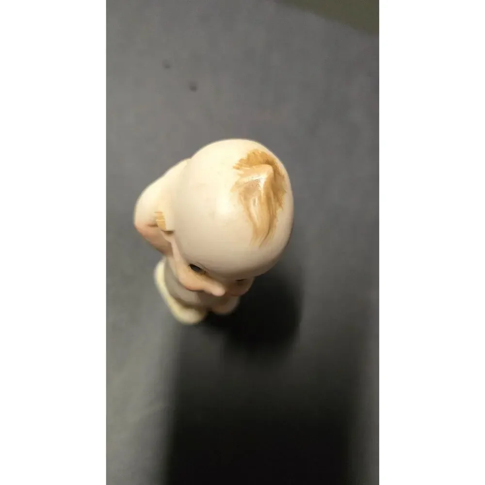 Porcelain Baby Figurine Beige Kewpie Doll Small Japan Cute Decor